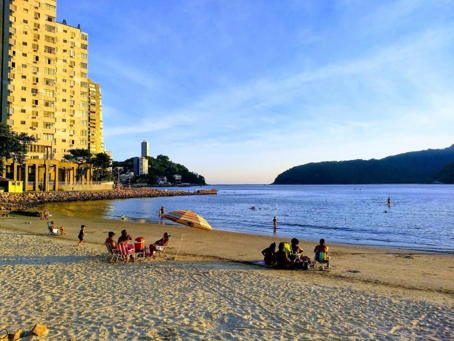 Apto Aconchegante Sao Vicente Perto Da Praia Luaran gambar
